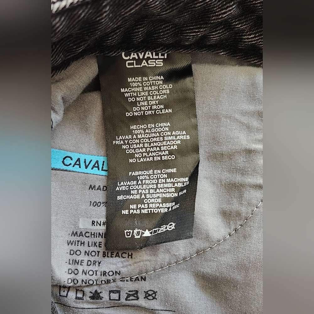 CAVALLI CLASS NWT Black 5-Pocket Straight High-Rise Cropped Jeans. Size M. - Picture 13 of 16